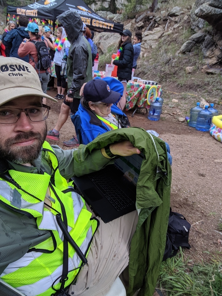 Shielding a laptop from the rain