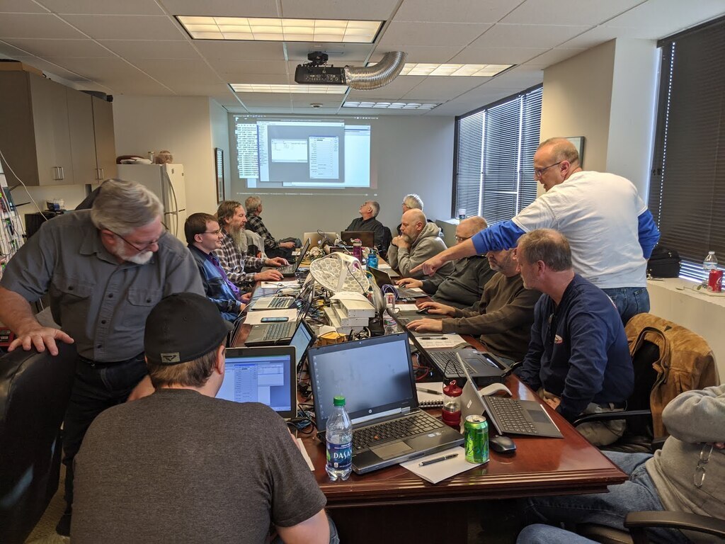 Workshop attendees in a conference room